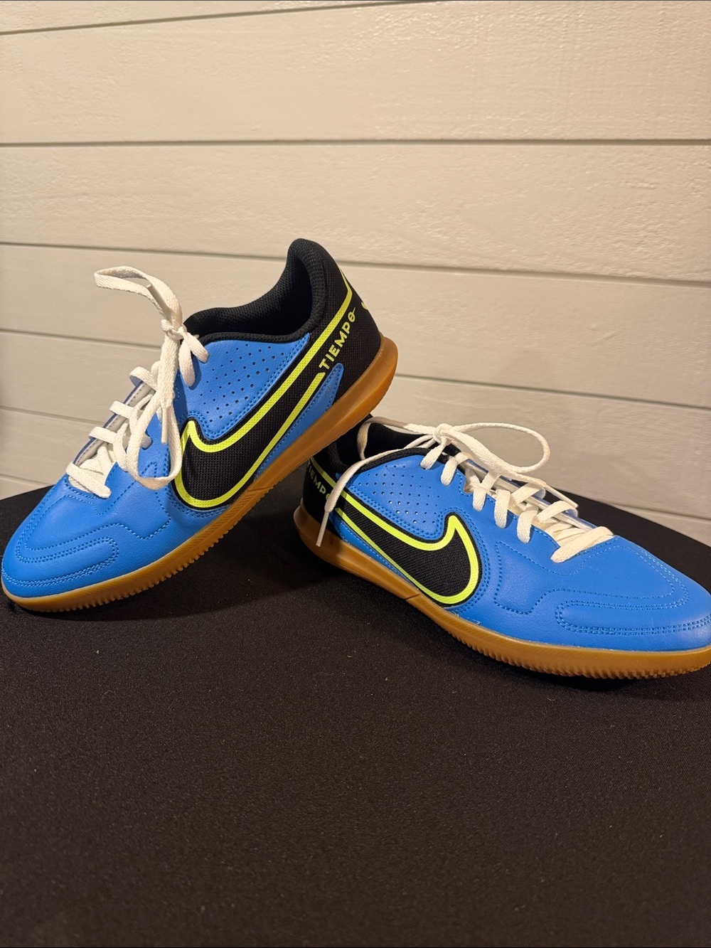 Nike Kids' Tiempo Indoor Soccer Shoes - Blue/Black- 5Y- NEW